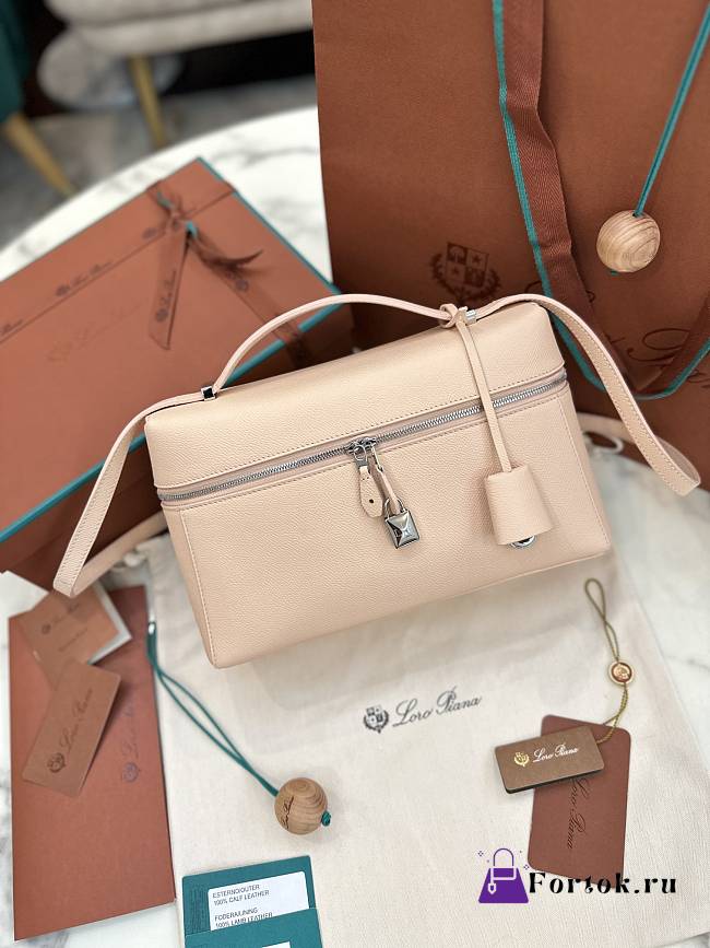 Fortok Loro Piana Extra Pocket L27 Cream 27 x 10 x 16 cm  - 1