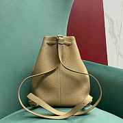 Fortok Loro Piana Extra Drawstring Backpack Beige 25 x27x14cm - 2
