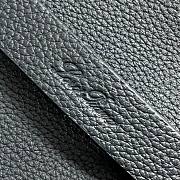 Fortok Loro Piana Ghiera Leather Shopper Tote Bag Black 40x26x18cm - 5