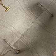 Fortok Loro Piana Ghiera Leather Shopper Tote Bag Brown 40x26x18cm - 5