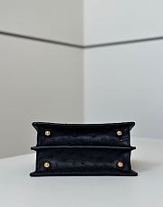 Fortok Fendi Peekaboo Isee U Bag Black Ostrich Leather 20x11x15cm - 5
