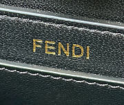 Fortok Fendi Peekaboo Isee U Bag Black Ostrich Leather 20x11x15cm - 3