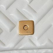 Fortok Fendi Baguette FF Logo Bag White 19×5×12cm - 5