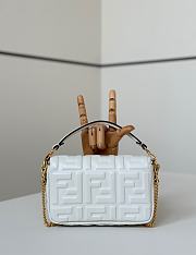 Fortok Fendi Baguette FF Logo Bag White 19×5×12cm - 3