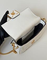 Fortok Fendi Baguette FF Logo Bag White 19×5×12cm - 2