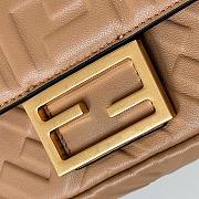 Fortok Fendi Baguette FF Logo Bag Brown 19×5×12cm - 3