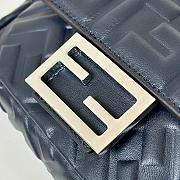 Fortok Fendi Baguette FF Logo Bag Black Silver 19×5×12cm - 6
