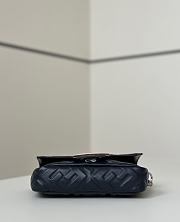 Fortok Fendi Baguette FF Logo Bag Black Silver 19×5×12cm - 4