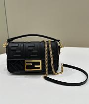 Fortok Fendi Baguette FF Logo Bag Black 19×5×12cm - 1