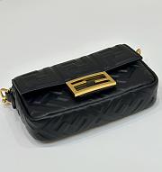 Fortok Fendi Baguette FF Logo Bag Black 19×5×12cm - 5
