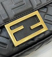 Fortok Fendi Baguette FF Logo Bag Black 19×5×12cm - 4