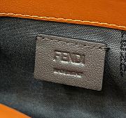 Fortok Fendi Baguette FF Logo Bag Orange Brown 19×5×12cm - 6