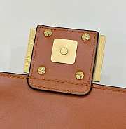 Fortok Fendi Baguette FF Logo Bag Orange Brown 19×5×12cm - 2
