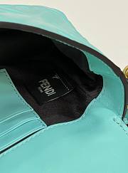 Fortok Fendi Baguette FF Logo Bag Blue Mint 19×5×12cm - 4