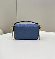 Fortok Fendi Baguette FF Logo Bag Navy Blue 19×5×12cm - 3