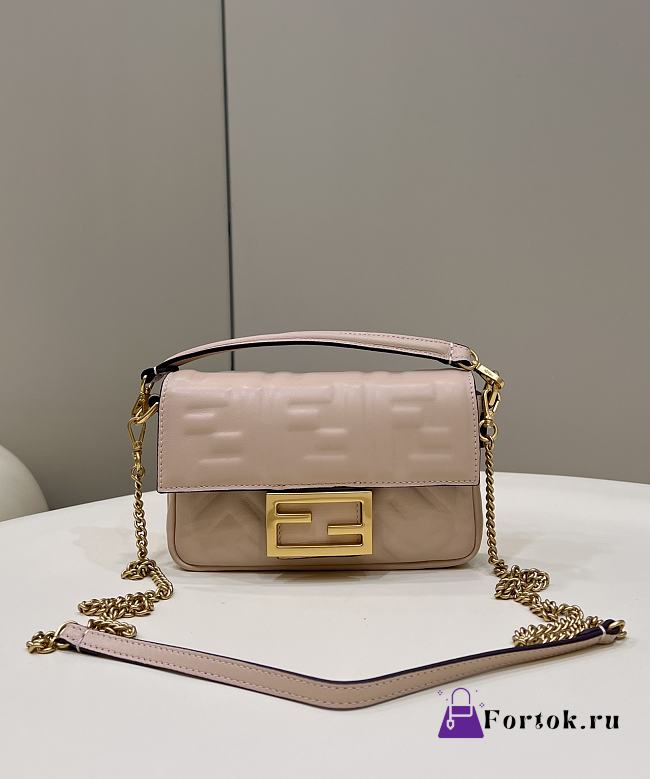 Fortok Fendi Baguette FF Logo Bag Light Ebony 19×5×12cm - 1