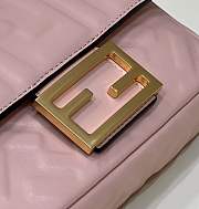 Fortok Fendi Baguette FF Logo Bag Pink 19×5×12cm - 6