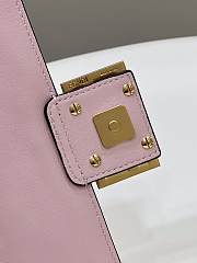 Fortok Fendi Baguette FF Logo Bag Pink 19×5×12cm - 5