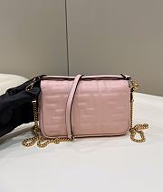 Fortok Fendi Baguette FF Logo Bag Pink 19×5×12cm - 4