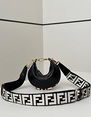 Fortok Fendi Nano Fendigraphy Black Crocodile Leather 16.5x14x5cm - 5