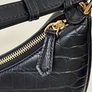 Fortok Fendi Nano Fendigraphy Black Crocodile Leather 29x18x10 cm  - 6