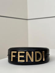 Fortok Fendi Nano Fendigraphy Black Crocodile Leather 29x18x10 cm  - 3