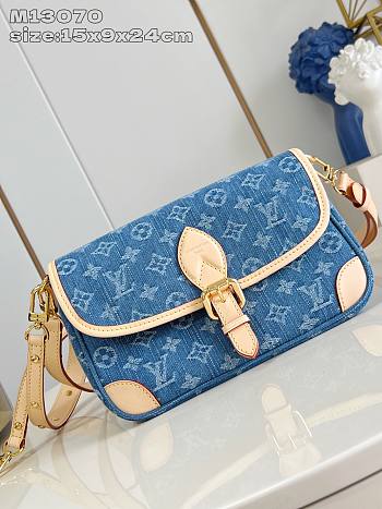 Fortok Louis Vuiiton Diane Denim 15 x 9 x 24 cm