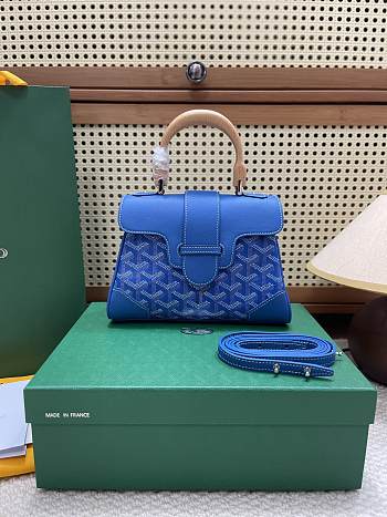 Fortok Goyard Saïgon Souple Mini Bag Blue 20 x 14 x 9 cm