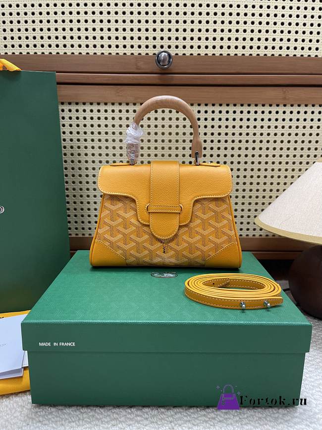 Fortok Goyard Saïgon Souple Mini Bag Yellow 20 x 14 x 9 cm - 1