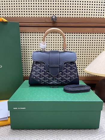 Fortok Goyard Saïgon Souple Mini Bag Navy Blue 20 x 14 x 9 cm