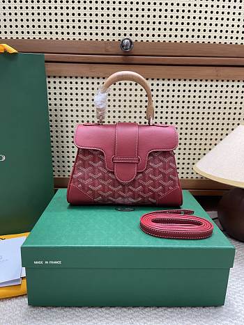 Fortok Goyard Saïgon Souple Mini Bag Red 20 x 14 x 9 cm