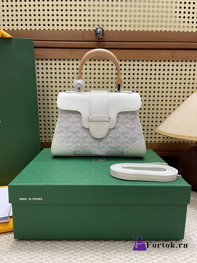 Fortok Goyard Saïgon Souple Mini Bag White 20 x 14 x 9 cm - 1