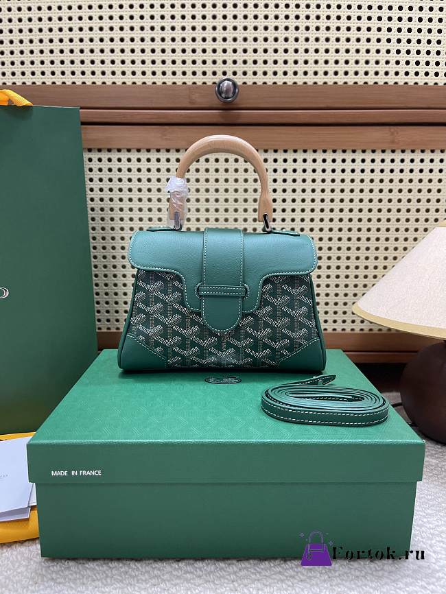 Fortok Goyard Saïgon Souple Mini Bag Green 20 x 14 x 9 cm - 1