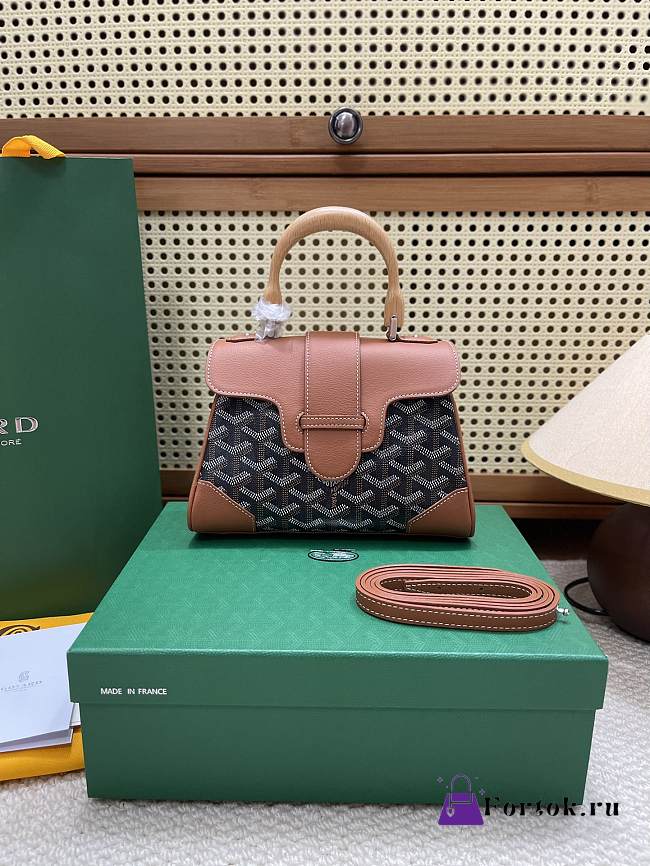 Fortok Goyard Saïgon Souple Mini Bag Brown 20 x 14 x 9 cm - 1