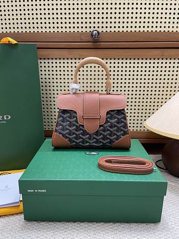 Fortok Goyard Saïgon Souple Mini Bag Brown 20 x 14 x 9 cm