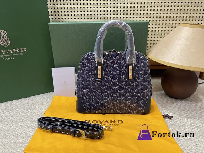 Fortok Goyard Vendome Mini Bag Navy Blue 23 x 10.5 x 18.5 cm  - 1