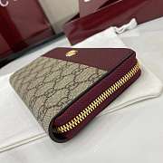 Fortok Gucci GG Marmont bi-colour zip around wallet Rouge 10.5x 19x 2 cm - 6