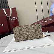 Fortok Gucci GG Marmont bi-colour zip around wallet Rouge 10.5x 19x 2 cm - 5