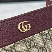 Fortok Gucci GG Marmont bi-colour zip around wallet Rouge 10.5x 19x 2 cm - 2