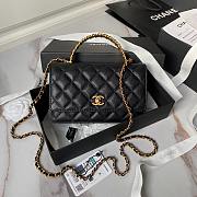 Fortok Chanel 24A WOC Top Handle Caviar Black 19cm - 1
