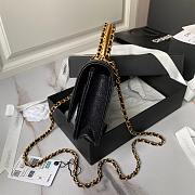 Fortok Chanel 24A WOC Top Handle Caviar Black 19cm - 6