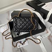 Fortok Chanel 24A WOC Top Handle Caviar Black 19cm - 5