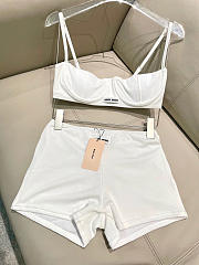 Fortok Miu Miu Bikini Set White  - 6
