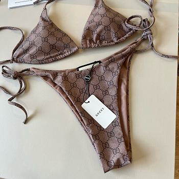 Fortok Gucci Bikini Set Brown 