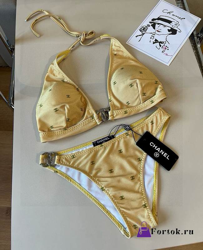 Fortok Chanel Bikini Yellow Set - 1