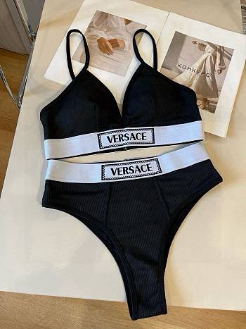 Fortok Versace Bikini Set Black 