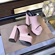 Fortok Versace Women's Sandals Pink Heels 14 cm, Platform 5cm - 2