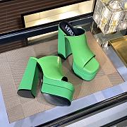 Fortok Versace Women's Sandals Green Heels 14 cm, Platform 5cm - 3