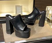 Fortok Versace Women's Sandals Black Heels 14 cm, Platform 5cm - 1