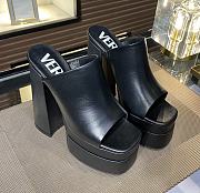 Fortok Versace Women's Sandals Black Heels 14 cm, Platform 5cm - 5